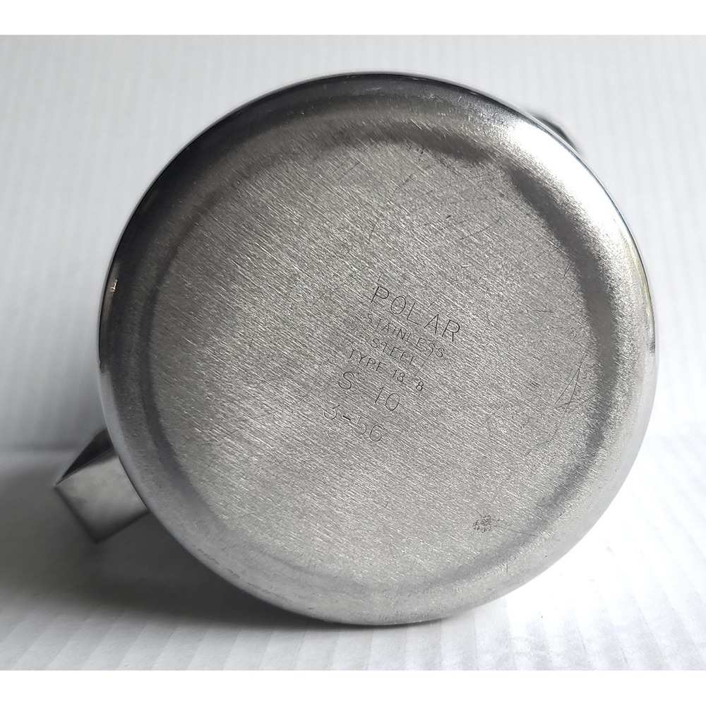 Vintage Polar 18/8 Stainless Steel 44 oz Pitcher Hinged Lid Type S-10 3-56 - Picture 9 of 13